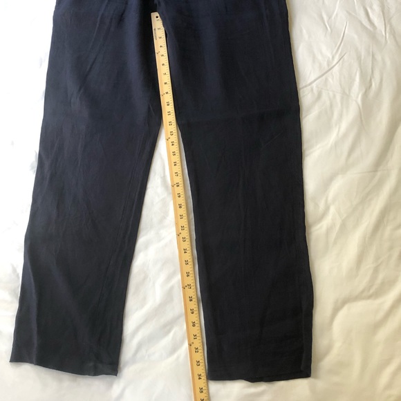 SAKS FIFTH AVENUE Linen Relaxed Fit Summer Pants - Picture 7 of 8